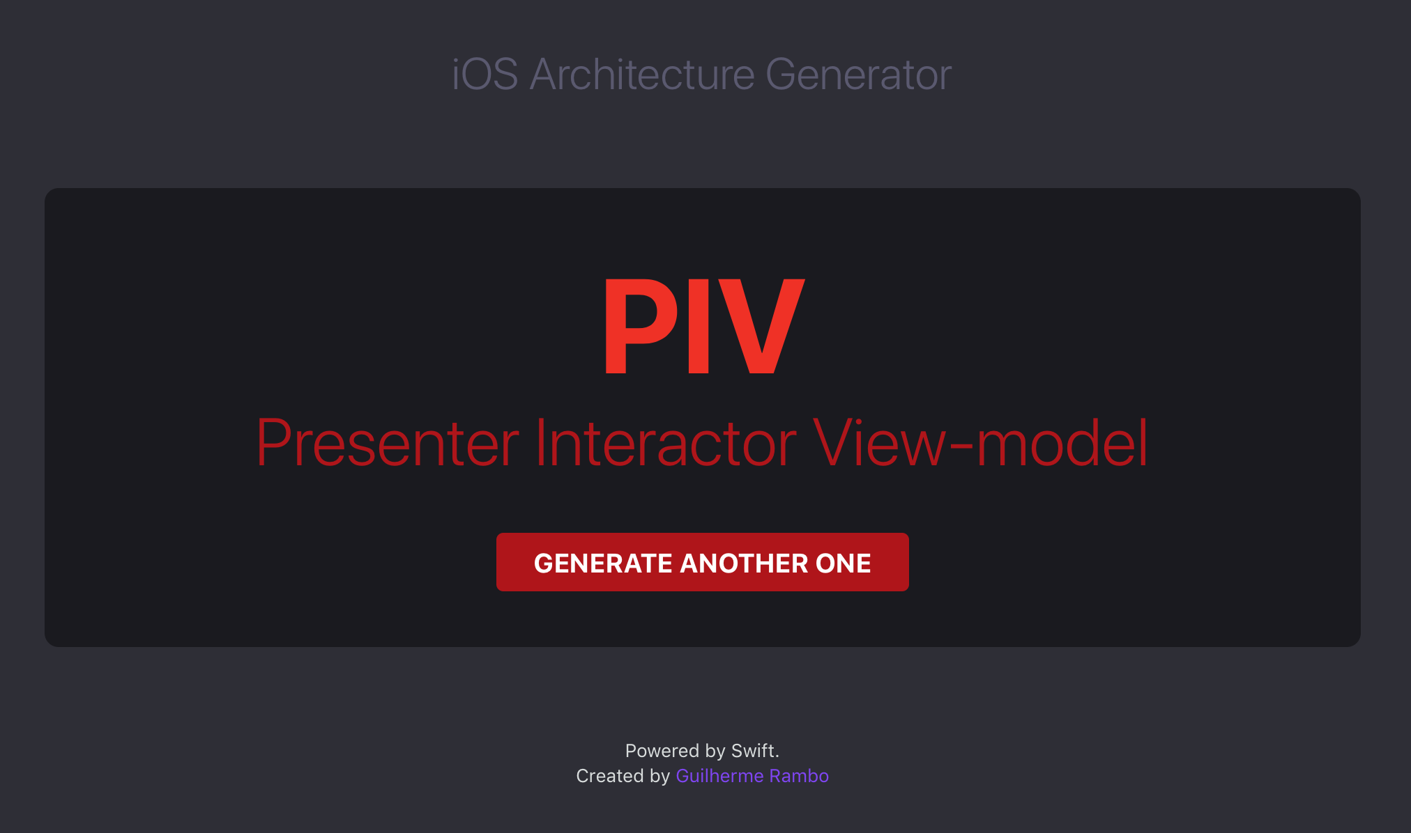 iOS Architecture Generator